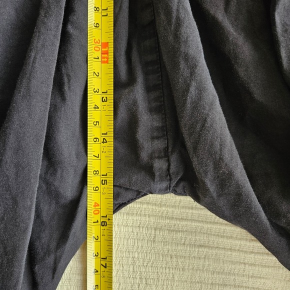 Lagenlook Boho Black 100% Cotton Lightweight Patiala Harem Pants Womens 2XL - Picture 9 of 12